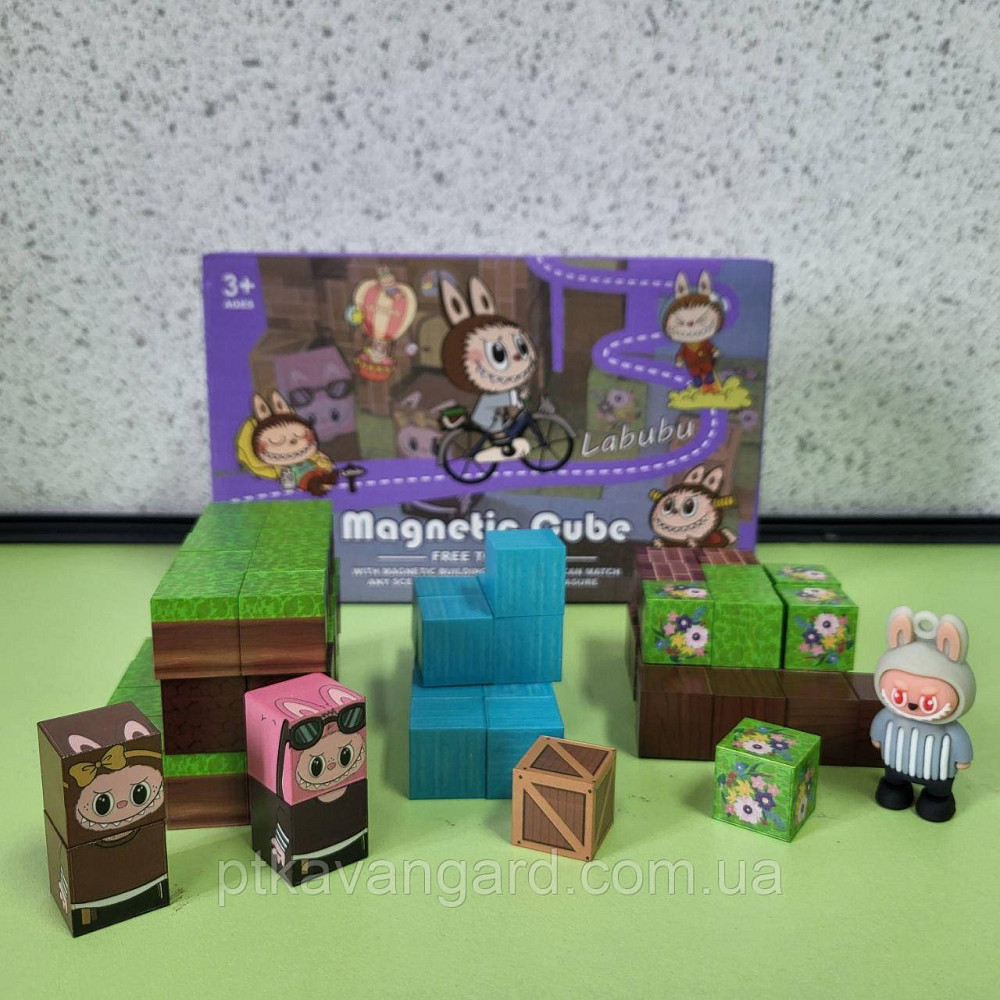 Магнітний конструктор Лабубу 76 деталей BZ 94-3 ПОДВІЙНИЙ МАГНІТ Хмельницький - фото 2