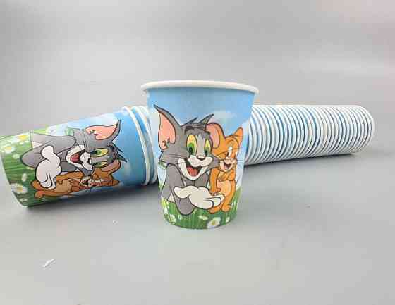 Паперові склянки кольорові ST 175 мл "TOM and JERRY" (50 шт.) Харків