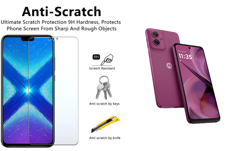 Защитное стекло NeoGlass для Motorola Moto G55 – ультрапрозрачное и устойчивое Киев - изображение 1