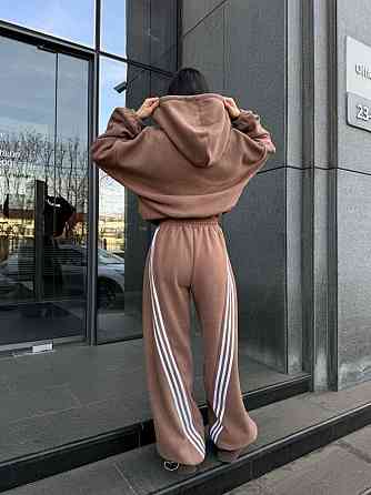 Женский теплый костюм двойка с лампасами из турецкого флиса Мокко, 42/44 Одесса