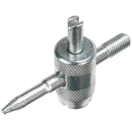 Ключ для ремонта клапанов шин ниппелей авто 4в1, нарезчик резьбы, металл Винница