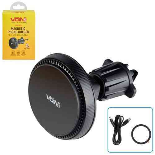 Магнітний тримач для мобільного телефону VOIN UHV-0606 з бездротовою зарядкою 15W на дефлектор Харків