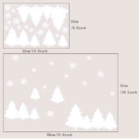 Наклейки на окна новогодние Ёлочки 35 на 25 см белый Киев