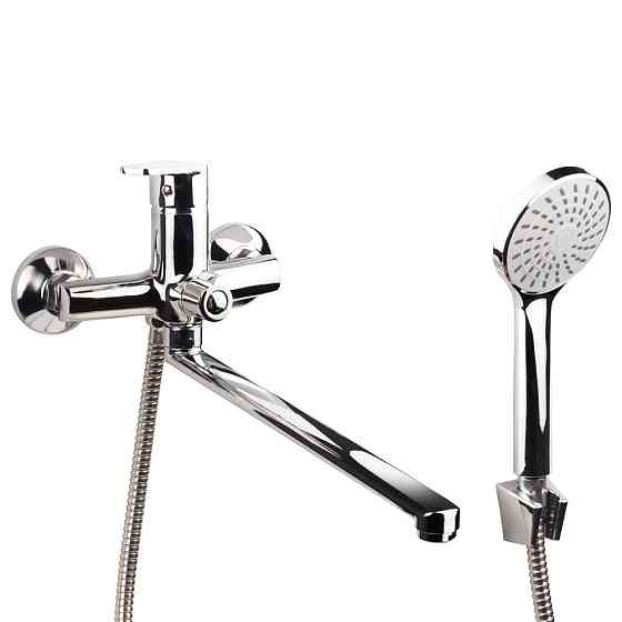 Смеситель s37 Ø35 для ванны излив прямой 350мм дивертор встроенный картриджный AQUATICA (9737220) Киев