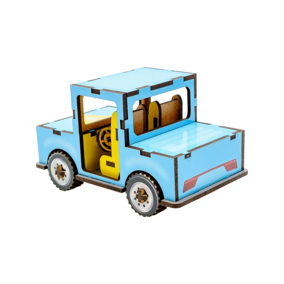 Дитячий дерев'яний 3D конструктор "Машинка" Puz-00930, 43 деталі Вінниця - фото 2