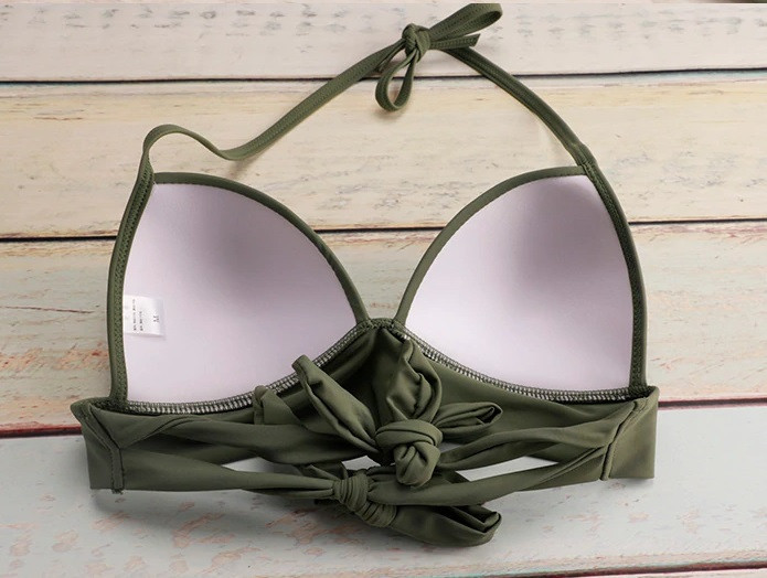 Верх для купальника с тонким поролоном хаки Киев - изображение 6