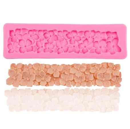 Молд силиконовый Цветочки 175 на 50 мм розовый Киев