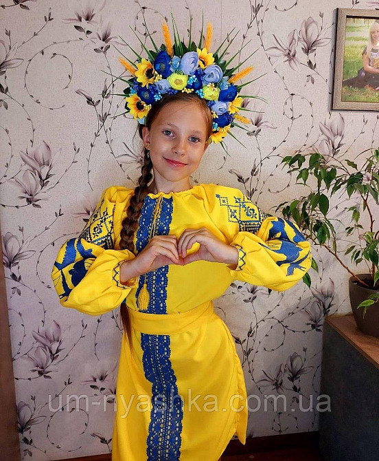 Дитяча вишита сукня з ластівками 104-152 Кривой Рог - изображение 1