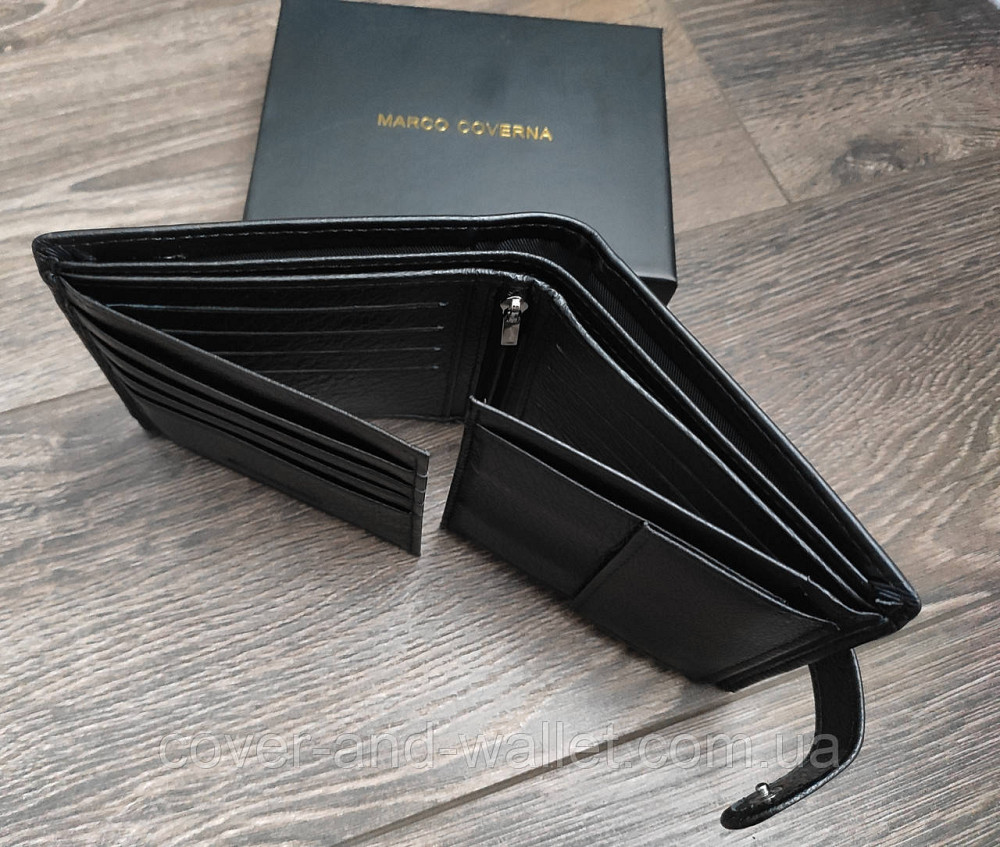 Класичний чоловічий гаманець з натуральної шкіри на багато карток Marco Coverna 107 Київ - фото 4