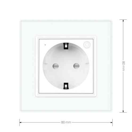 Розумна розетка ZigBee з заземленням Livolo білий (VL-FCTC16AZ-2WP) Коломыя