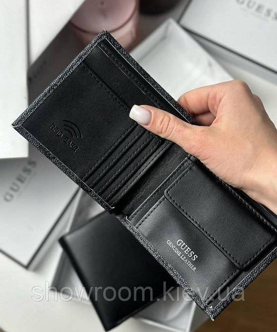 Мужской серый кошелек Guess (6010) Киев - изображение 4
