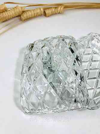 Маслянка скляна прозора "Монарх" довжина 17*10,5*9 см товсте скло Київ