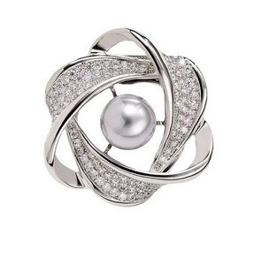 Брошь для платка серебристая Киев - изображение 3