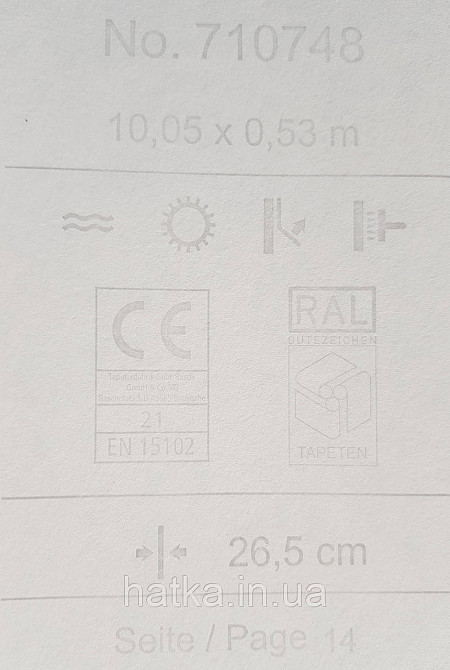 Шпалери флізелінові еко Rasch Sophia 0.53х10 прованс рослинний принт маленькі квіти листя бірюзові Київ - фото 4