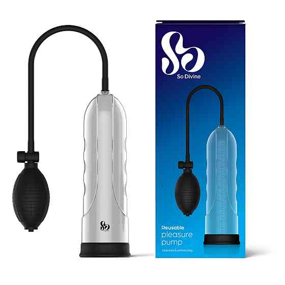 Вакуумная помпа для пениса Pleasure Penis Pump, чёрная, So Divine (Великобритания) Sex Aura Киев