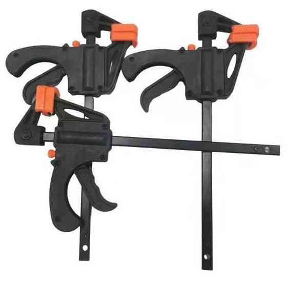 Одноручна F-образна струбцина 4" для столярних робіт Київ