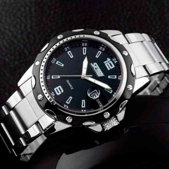 Мужские наручные часы Skmei Robby Steel 0992S Серебристый с черным Винница