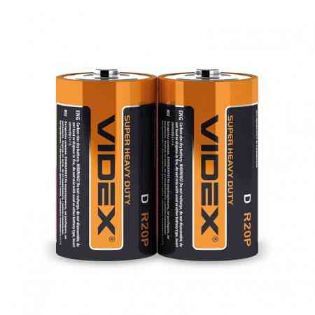 Батарейка сольова VIDEX R20P/D 2pcs SHRING Київ