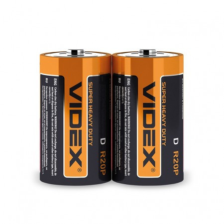 Батарейка сольова VIDEX R20P/D 2pcs SHRING Київ - фото 1