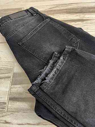 Джинсы женские SL 6004 mom relax comfort jeans бананы стрейчевые большие размеры черные, Чорний, 30, Одесса