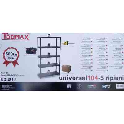 Стелаж Toomax 5 полиць cm. 100x40x180h black (5142) Вінниця