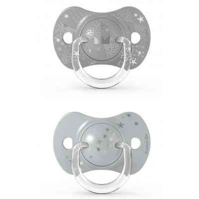 Пустышка Suavinex Волшебные истории 18 мес. 2 шт. серебряная корона (307344) Винница