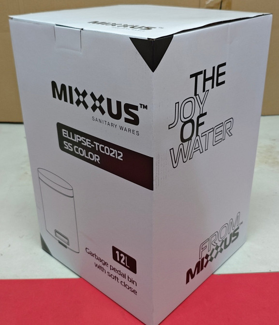 Відро для сміття з плавним закриттям кругле Mixxus Ellipse-TC0212 SS Color 12л (колір нержавійка) (MI8399)   ( 24781 ) Харків - фото 5