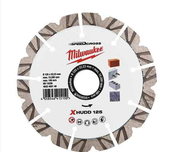 Диск алмазный Speedcross MILWAUKEE XHUDD 125, диаметр 125мм (железобетон, гранит, кирпич) Одесса