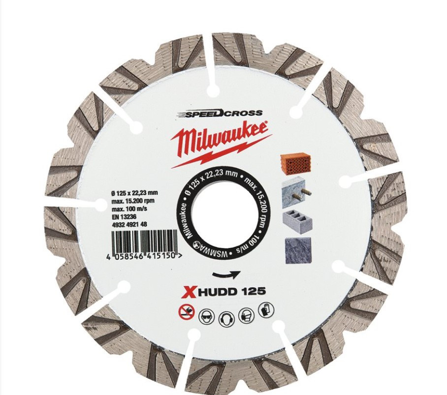 Диск алмазный Speedcross MILWAUKEE XHUDD 125, диаметр 125мм (железобетон, гранит, кирпич) Одесса - изображение 2