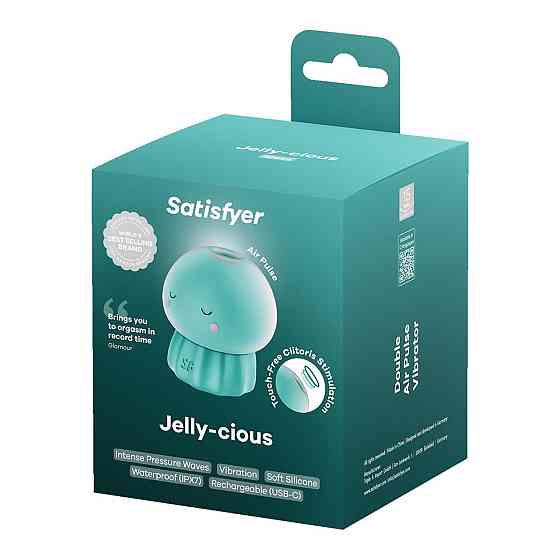 Вакуумний кліторальний стимулятор Satisfyer Jelly-cious Green Sex Aura Київ