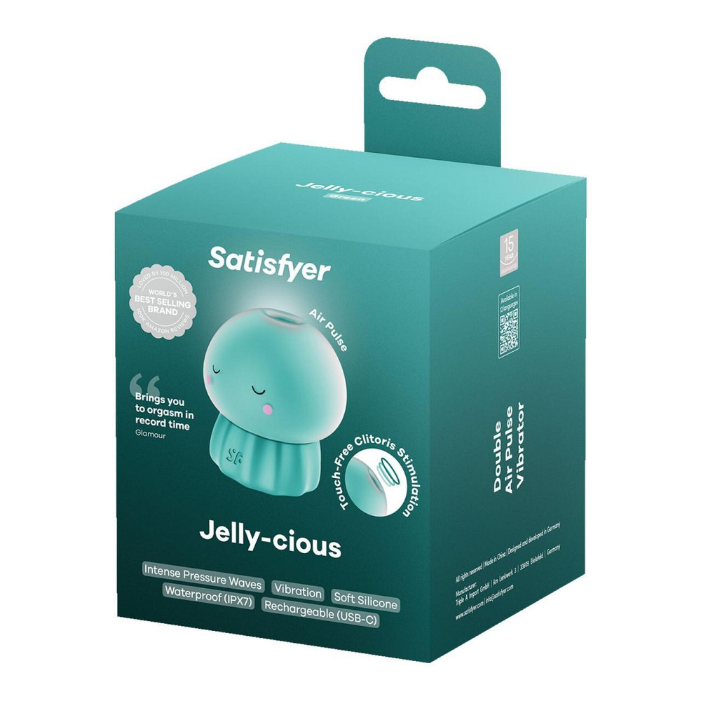 Вакуумный клиторальный стимулятор Satisfyer Jelly-cious Green Sex Aura Киев - изображение 5