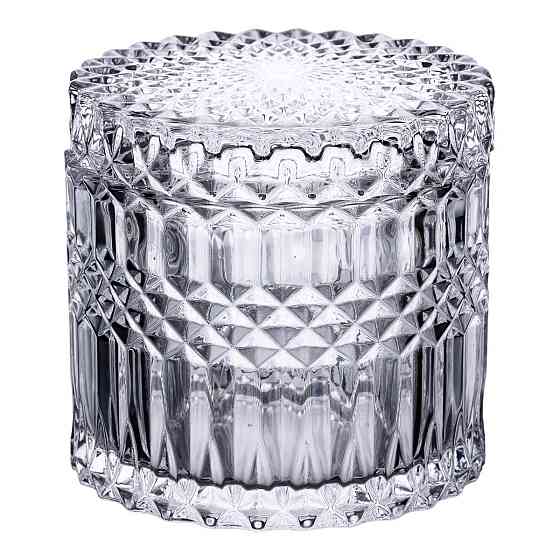 Цукерниця з кришкою я кругла скляна HP-4-100 Київ