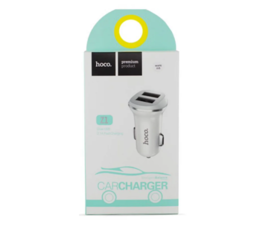 Автомобільний зарядний пристрій USB x 2 Hoco Z1 / 2.1A 11W / 7088 Дніпро