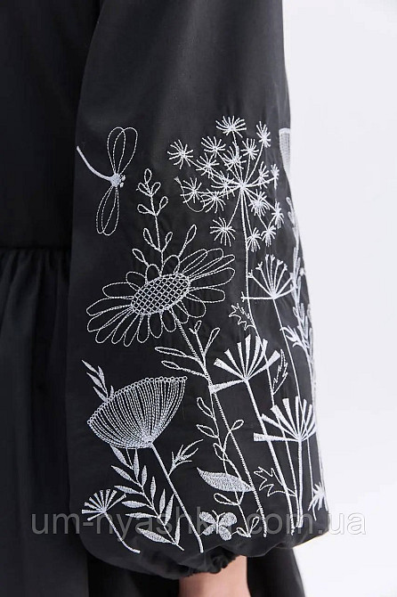 Черное платье с вышивкой  Колорит Кривой Рог - изображение 8