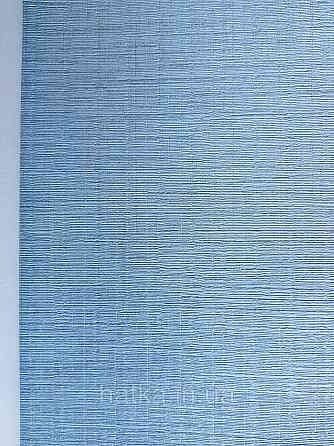 Шпалери флізелінові еко Casadeco Five o'clock 0.53х10 однотонні бірюзові прожилки сріблом під тканина Київ