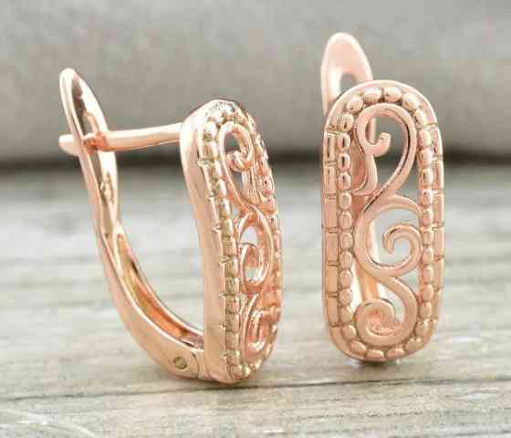 Серьги Xuping 23753, размер 15*6мм, позолота РО Киев