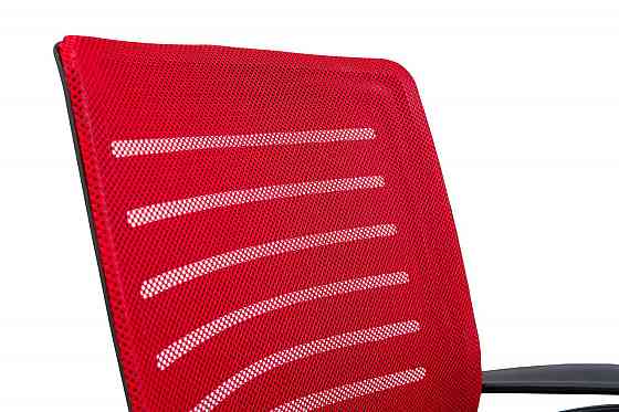 Офісне Крісло Керівника Richman Flush Сітка Хром М1 Tilt Чорно-червоний Київ