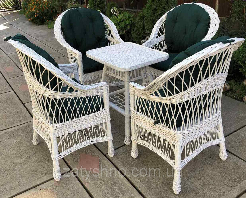 Набор плетеной мебели из лозы |Мебель из лозы белая  |мебель плетеная белая со столом Киев - изображение 7