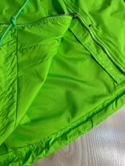 Куртка жіноча Lady Yep 9096 вітрівка оверсайз подовжена з капюшоном і написами, зелений, one size Київ - фото 4