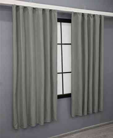 Комплект коротких штор VR-Textil Микровелюр Petek № 1477ш Светло-серый 140х170 см 2 шт (35-0221) Киев