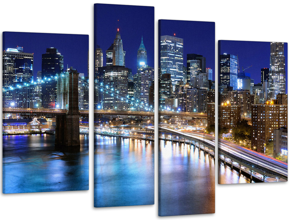 Модульна картина Нічне місто Art-149_4 Київ - фото 1