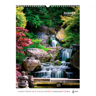 Календарь Axent настенный А3 2026 г.Waterfalls (8804-26-2-A) Винница - изображение 2