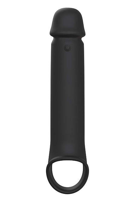 Вибронасадка на член удлиняющая DreamToys Ramrod с дистанционным управлением, черная Sex Aura Киев - изображение 3
