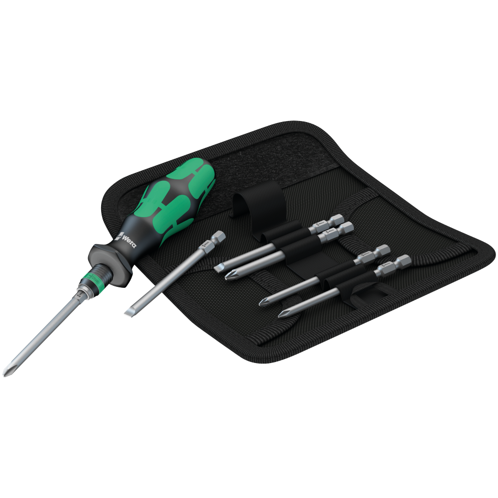 Отвертка Wera Kraftform Kompakt набор 7шт, битодержатель 1/4