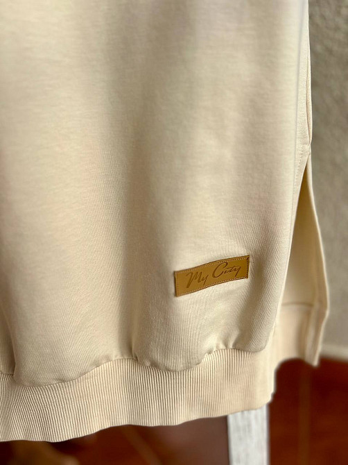 Сукня жіноча MY CITY 8211 спортивна середня довжина розрізи знизу резинка двунитка one size, молочний, one size Київ - фото 7