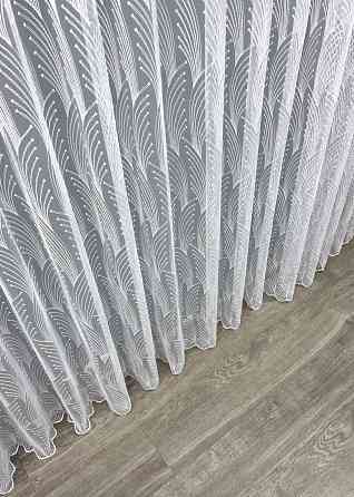 Тюль фатин с вышивкой и люрексом цвет холодный белый 2012т Киев