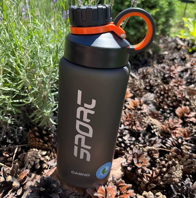 Пляшка для води CASNO 800 мл KXN-1242 Чорна Каменское - изображение 6