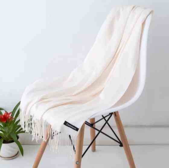 Теплий шарф жіночий 200 на 65 см молочний Київ