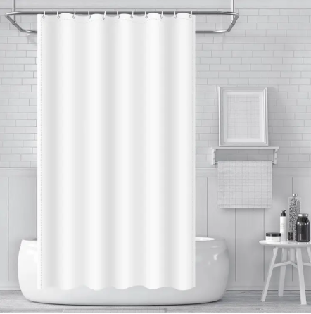 Шторка для ванної та душу bathlux люкс водовідштовхувальна штора в душову і ванну 180х180 см, PEVA, Біла Кам'янець-Подільський