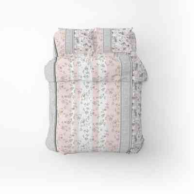 Постільна білизна Home Line Затишок сіро-рожевий бязь полуторний (173516) Вінниця